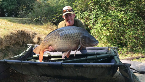 A 44 lb 1 oz carp from Villefond, Sep 2018