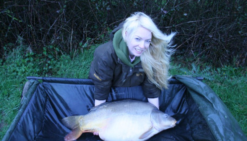 A 42 lb carp from Villefond, Apr 2015
