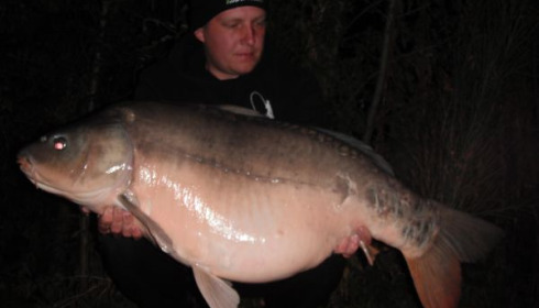 A 36 lb 4 oz carp from Villefond, Oct 2010