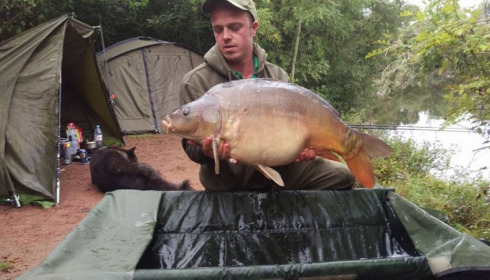 A 32 lb carp from Villefond, Sep 2015