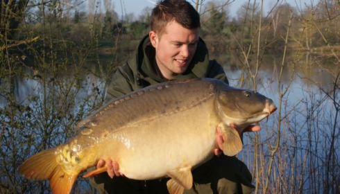 A 36 lb 8 oz carp from Villefond, Mar 2011