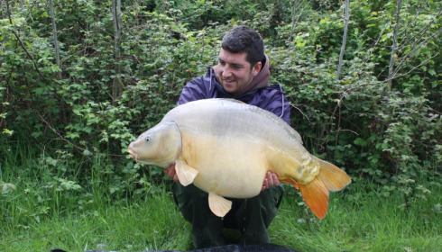 A 38 lb 8 oz carp from Villefond, THE FISH CALLED "SON OF MAX" , May 2012
