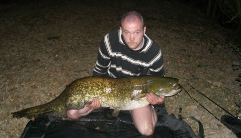 A 52 lb catfish from Villefond, Aug 2009