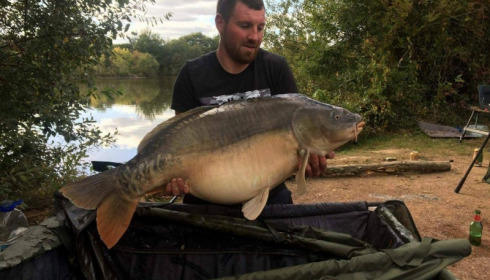 A 45 lb carp from Villefond, Sep 2017