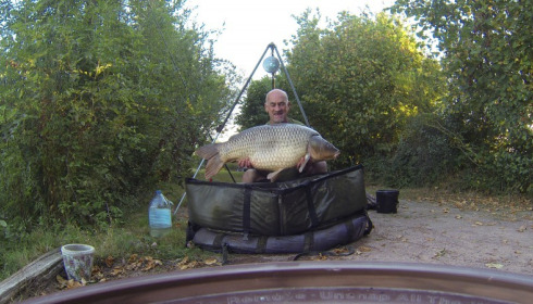 A 43 lb 2 oz carp from Villefond, A spawned out little John, Aug 2013