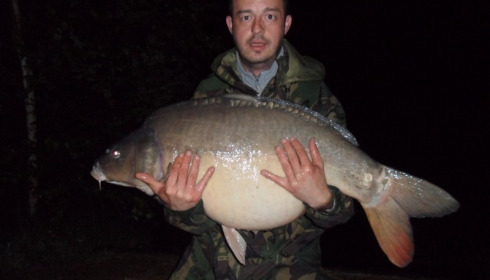 A 43 lb carp from Villefond, May 2012