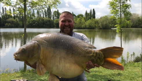 A 48 lb carp from Villefond, Dennis White, Apr 2019