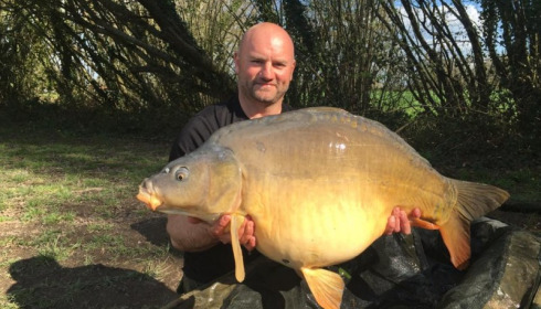 A 48 lb 8 oz carp from Villefond, Apr 2016