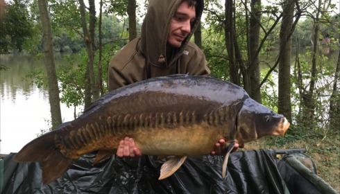 A 30 lb carp from Villefond, Aug 2018