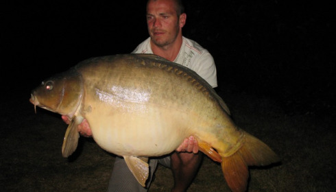 A 38 lb carp from Villefond, Sep 2012