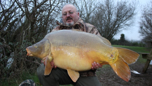 A 36 lb carp from Villefond, Feb 2013