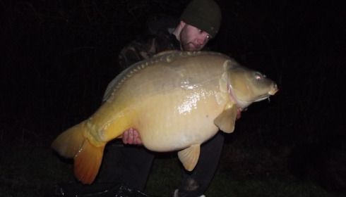 A 45 lb 4 oz carp from Villefond, Mark Lambert, Feb 2014