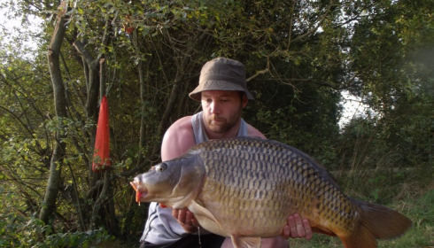 A 25 lb 4 oz carp from Villefond, Jul 2014