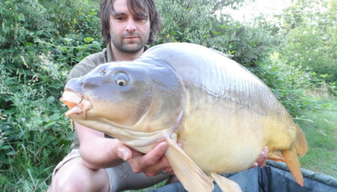 A 37 lb 2 oz carp from Villefond, Spawned out, Jun 2015