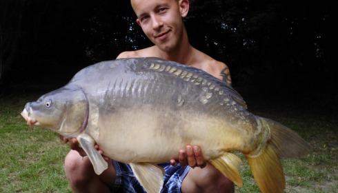A 24 lb carp from Villefond, Aug 2013