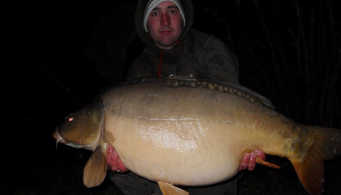 A 42 lb 12 oz carp from Villefond, Apr 2013