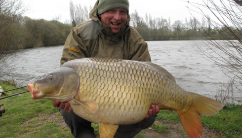 A 37 lb 4 oz carp from Villefond, Apr 2013