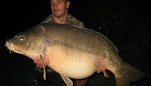 A 42 lb 1 oz carp from Villefond, Spaawned out Dorian, Sep 2013