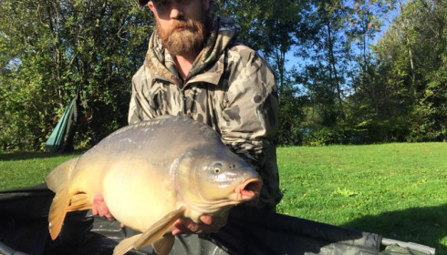 A 30 lb carp from Villefond, Sep 2015