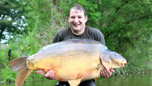 A 71 lb 2 oz carp from Villefond, Jamie Ramsey, May 2018