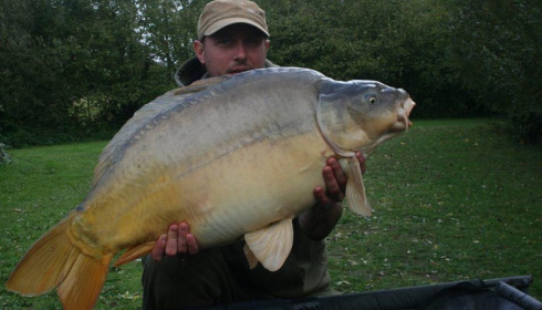 A 41 lb carp from Villefond, Oct 2015