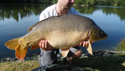 A 30 lb carp from Villefond, Aug 2010