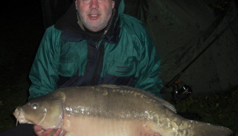 A 45 lb 12 oz carp from Villefond, Dorian the fish, Oct 2012