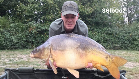 A 36 lb carp from Villefond, Oct 2017