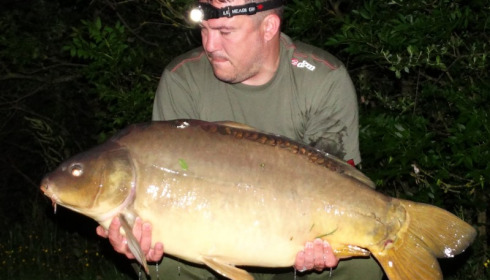 A 38 lb 9 oz carp from Villefond, May 2016