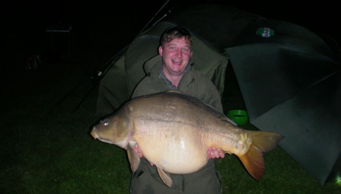 A 54 lb 7 oz carp from Villefond, bennetts the fish, Jun 2013