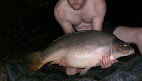 A 32 lb carp from Villefond, Aug 2010