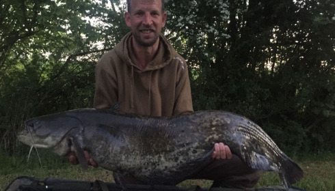 A 36 lb carp from Villefond, Mark Weston, Apr 2018