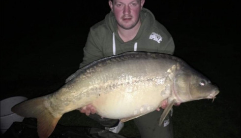 A 37 lb 2 oz carp from Villefond, Oct 2019