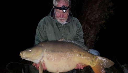 A 48 lb 6 oz carp from Villefond, Lake owner John , Jan 2020
