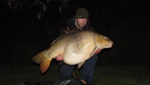 A 46 lb 4 oz carp from Villefond, Mark Lambert with "Max", May 2013