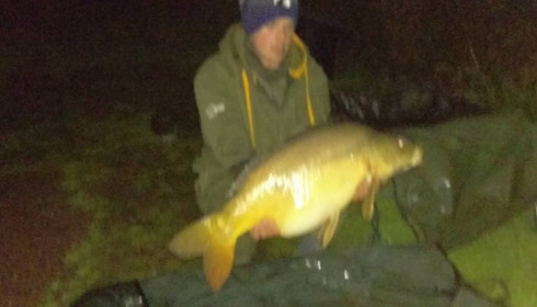 A 36 lb carp from Villefond, Apr 2016