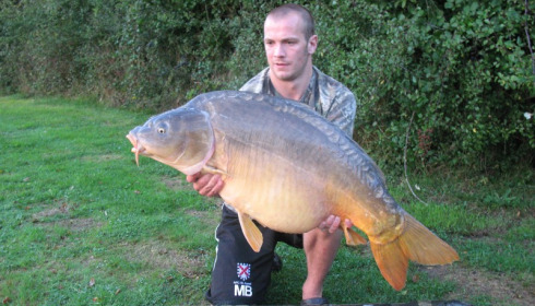 A 38 lb 7 oz carp from Villefond, Sep 2013