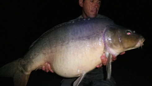 A 40 lb carp from Villefond, Sep 2011