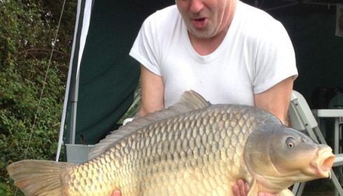 A 54 lb 7 oz carp from Villefond, Arthur the fish , Oct 2012