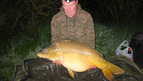 A 38 lb 15 oz carp from Villefond, Nemo the fish, May 2016