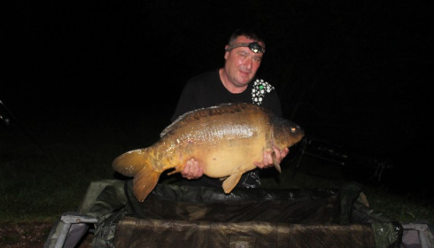A 41 lb carp from Villefond, Quinever, Aug 2016