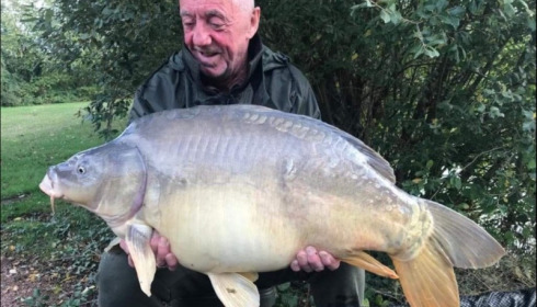A 34 lb carp from Villefond, Oct 2019