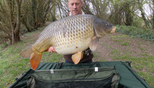 A 40 lb 11 oz carp from Villefond, Apr 2014