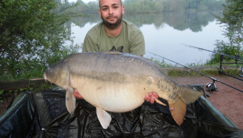 A 51 lb 8 oz carp from Villefond, Dorian the fish, May 2016