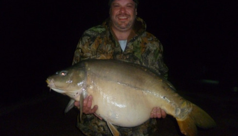 A 40 lb 2 oz carp from Villefond, Apr 2013