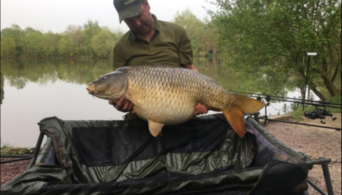 A 57 lb carp from Villefond, Thomas Pygall, Apr 2019