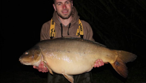 A 50 lb carp from Villefond, Apr 2019