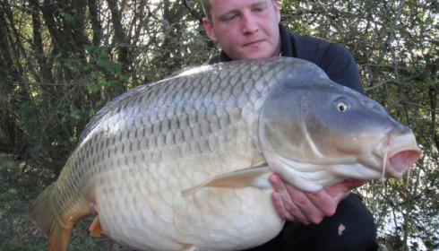 A 50 lb 5 oz carp from Villefond, Oct 2010