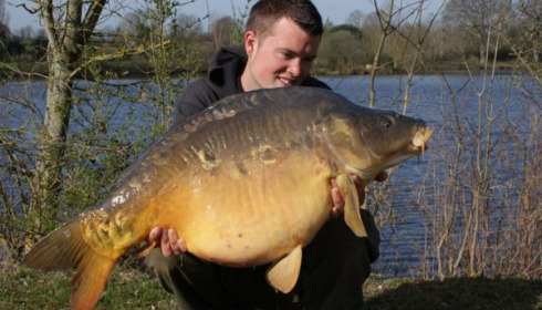 A 36 lb 7 oz carp from Villefond, Mar 2011