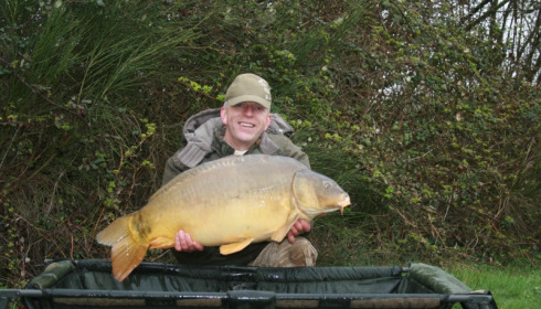 A 36 lb 14 oz carp from Villefond, Apr 2015